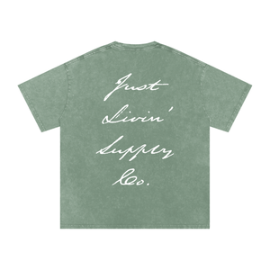 Snow Washed Oversized Cotton T-Shirt