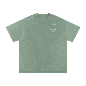 Snow Washed Oversized Cotton T-Shirt