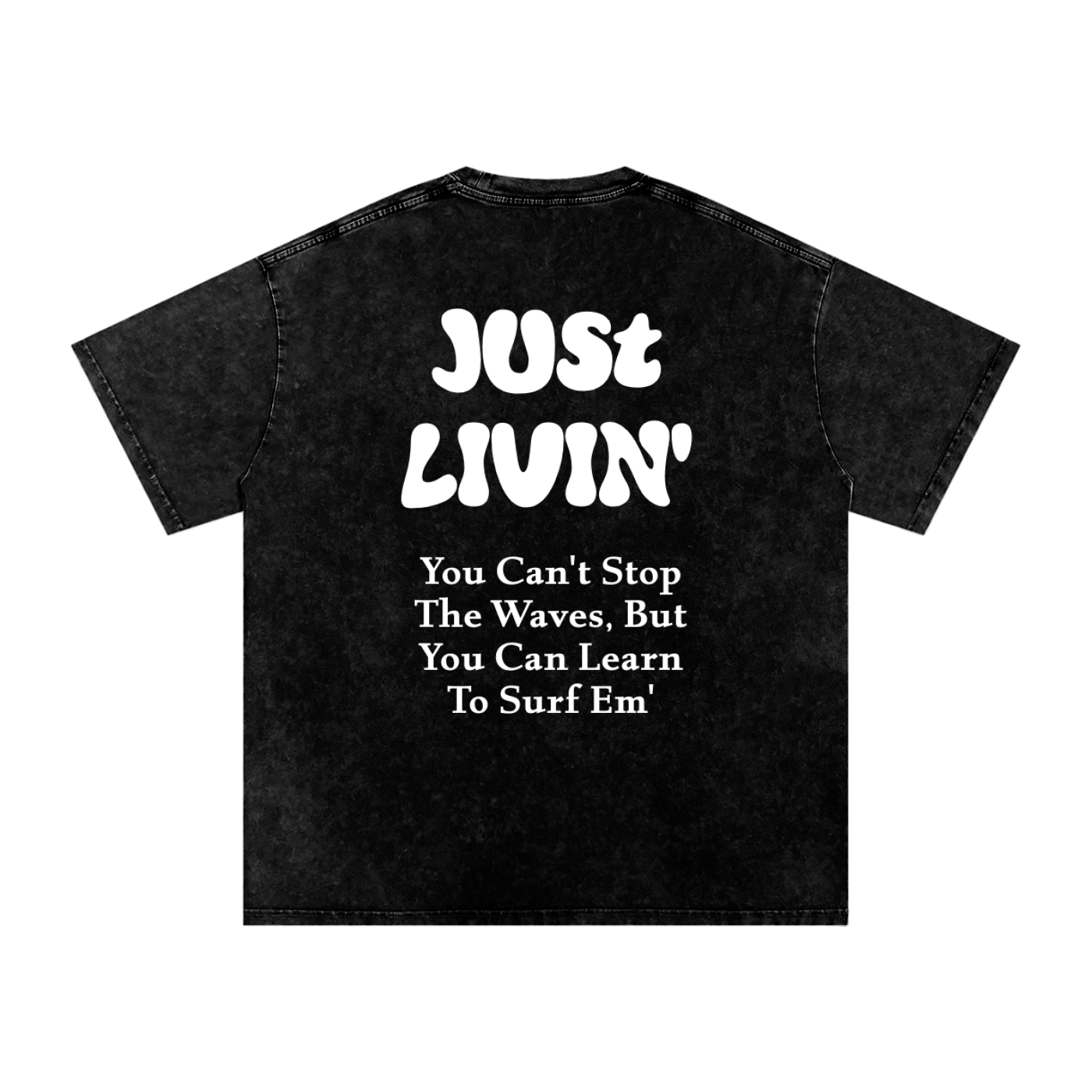 Snow Washed Oversized Cotton T-Shirt