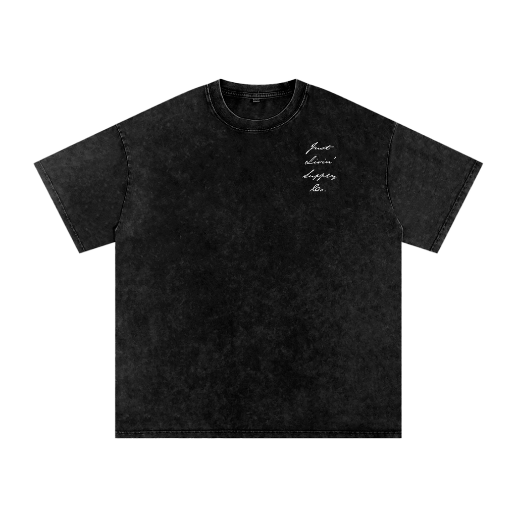 Snow Washed Oversized Cotton T-Shirt
