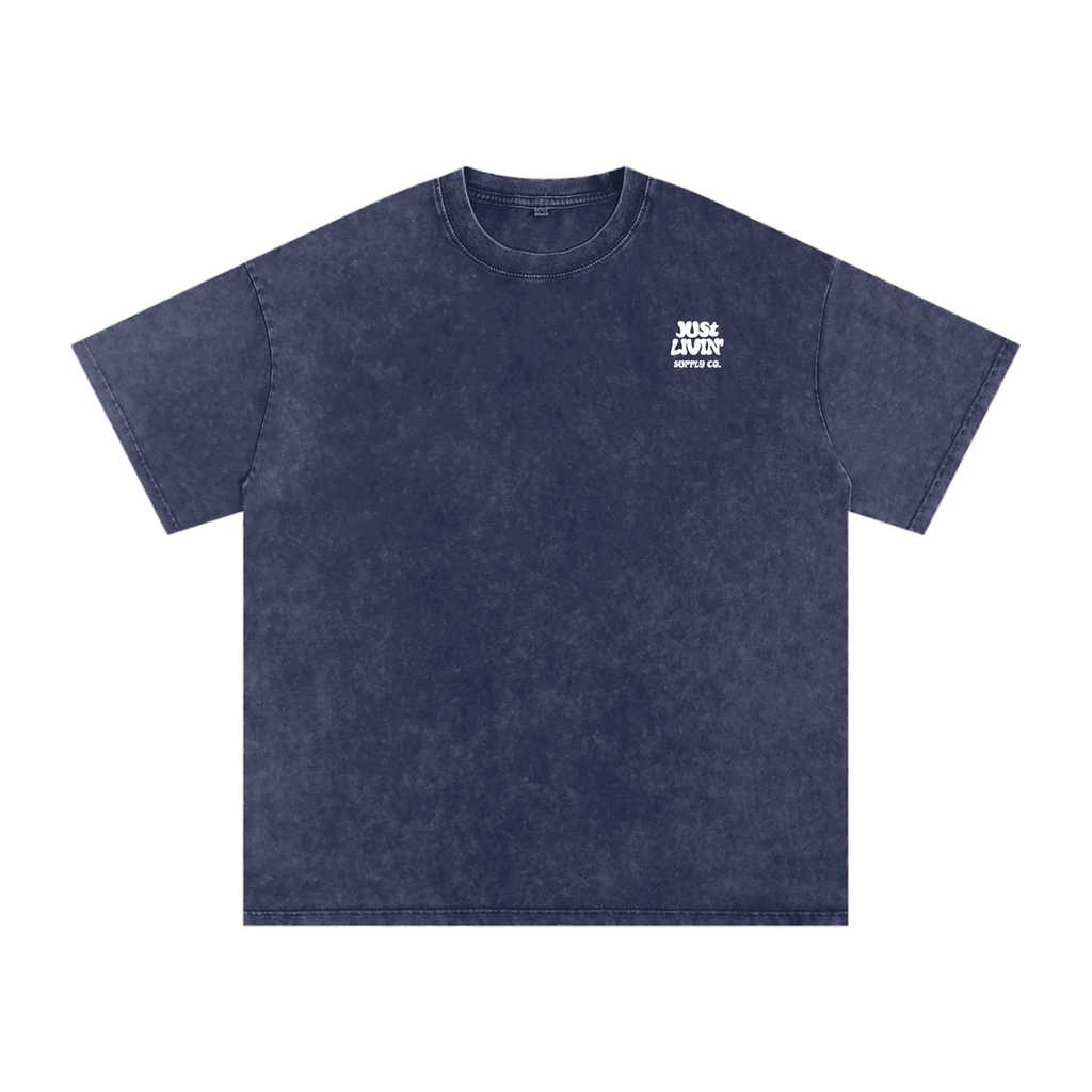 Snow Washed Oversized Cotton T-Shirt