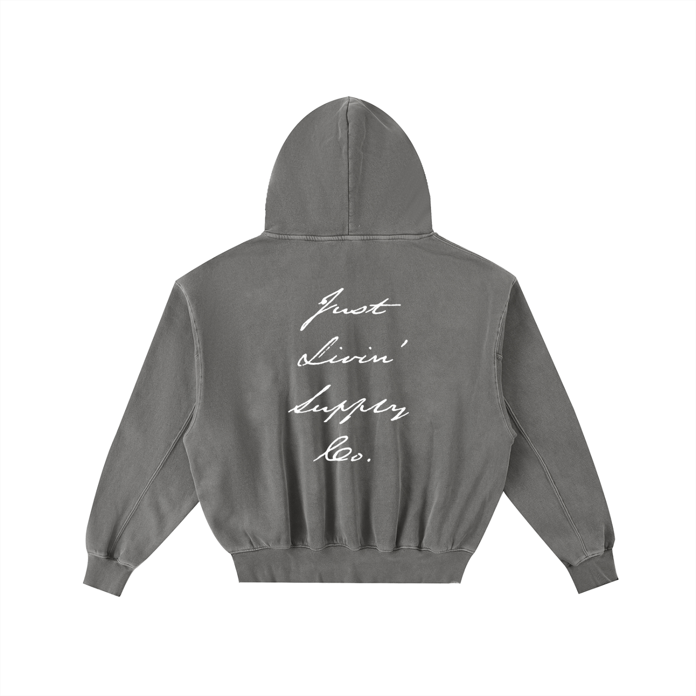 Frayed Enzyme Washed Fleece Hoodie