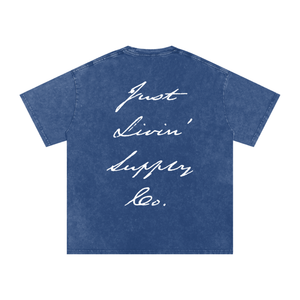 Snow Washed Oversized Cotton T-Shirt
