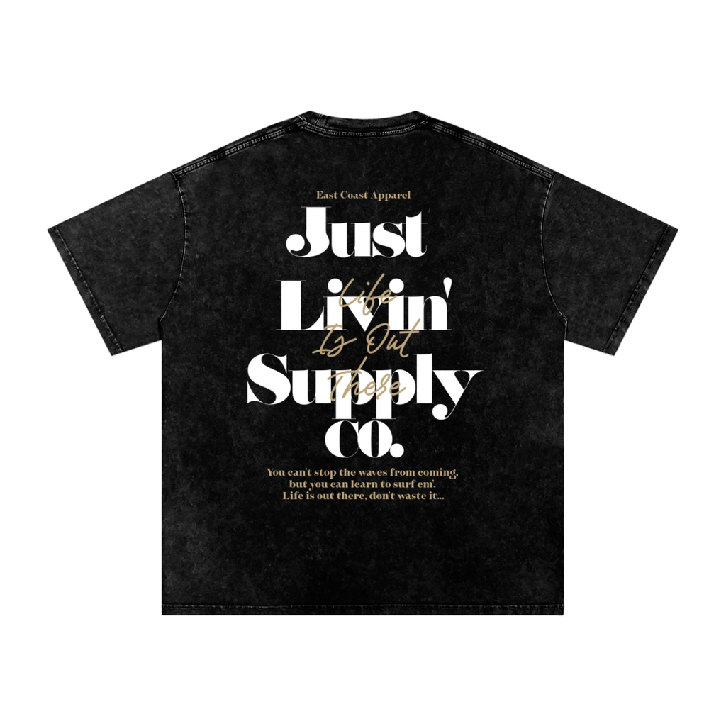 Snow Washed Oversized Cotton T-Shirt