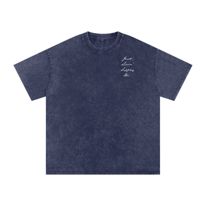 Snow Washed Oversized Cotton T-Shirt