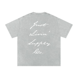 Snow Washed Oversized Cotton T-Shirt