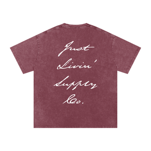 Snow Washed Oversized Cotton T-Shirt