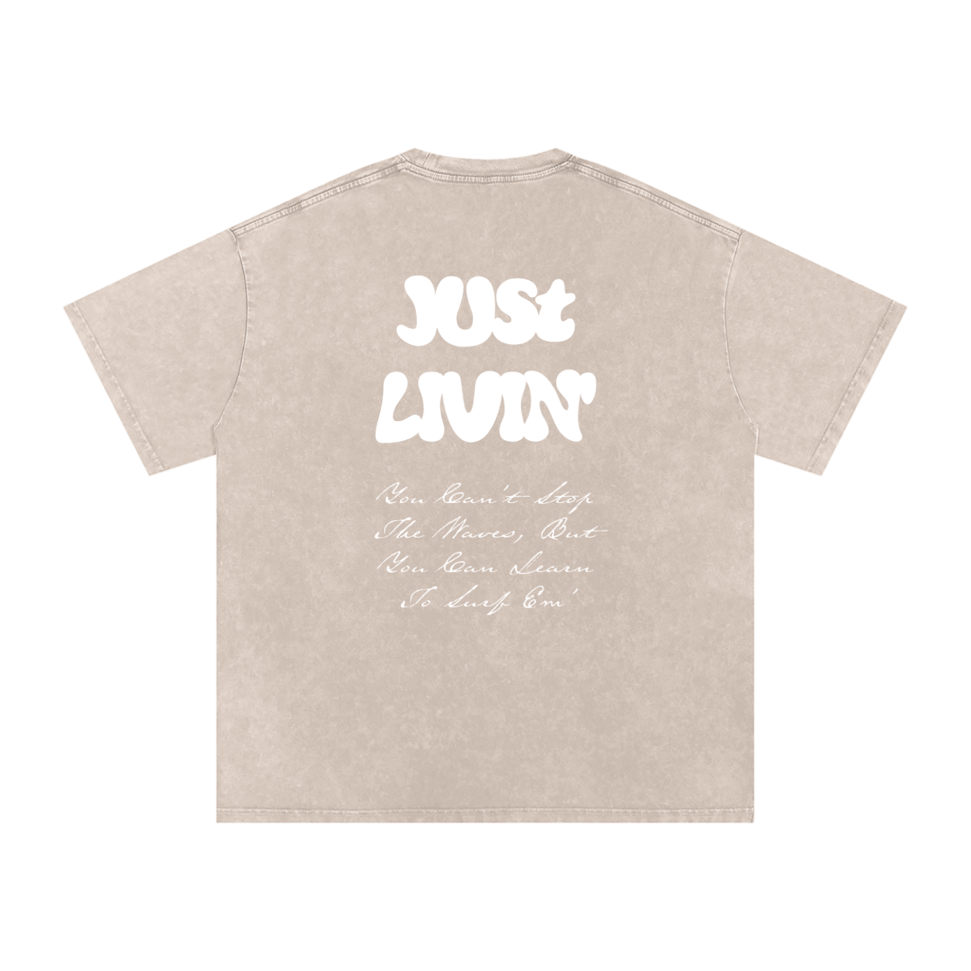 Snow Washed Oversized Cotton T-Shirt