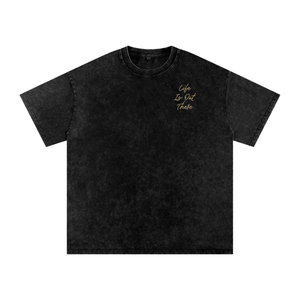 Snow Washed Oversized Cotton T-Shirt