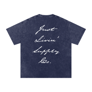 Snow Washed Oversized Cotton T-Shirt