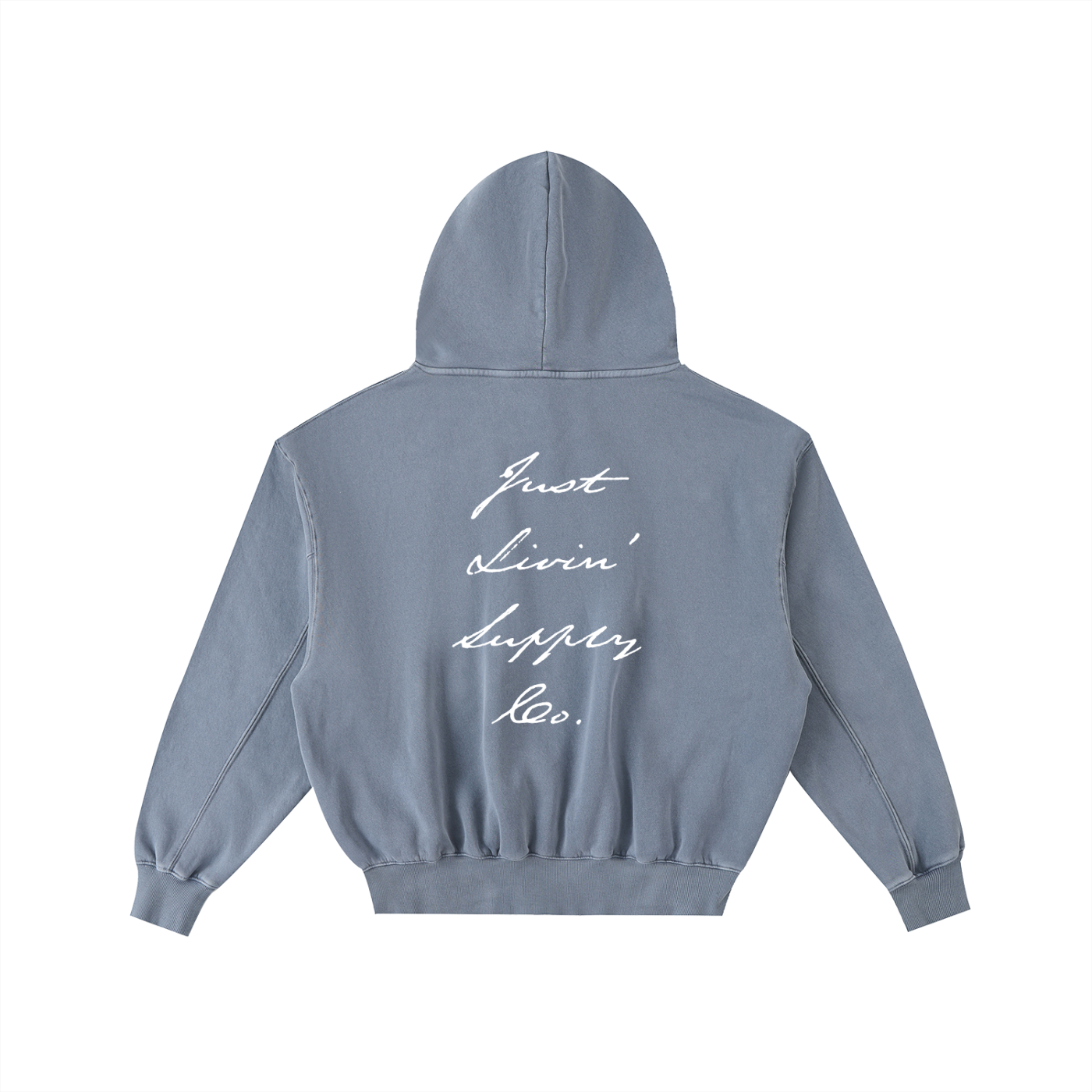 Frayed Enzyme Washed Fleece Hoodie